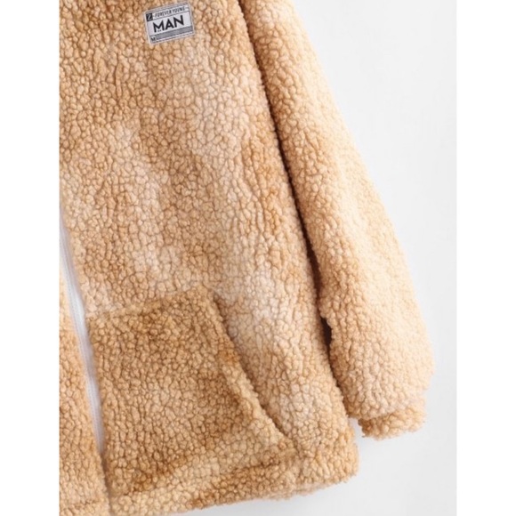 Zaful Tie Dye Faux Fur Teddy Jacket - Picture 4 of 6